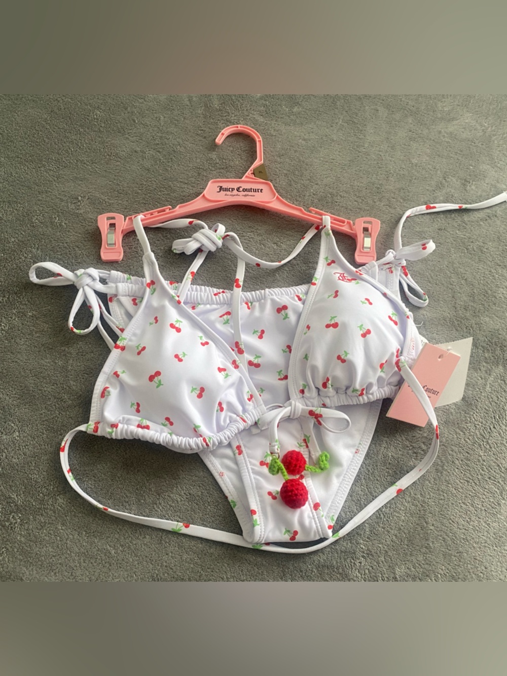 Juicy Couture Cherry Print Bikini Set NWT Size XL